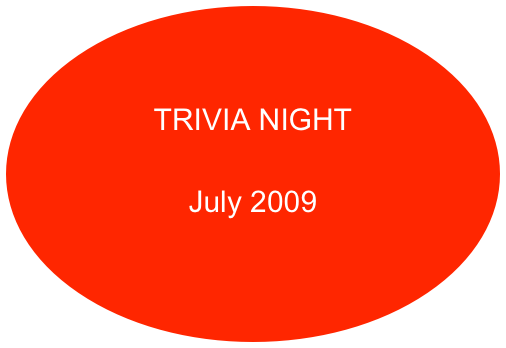 

TRIVIA NIGHT

July 2009